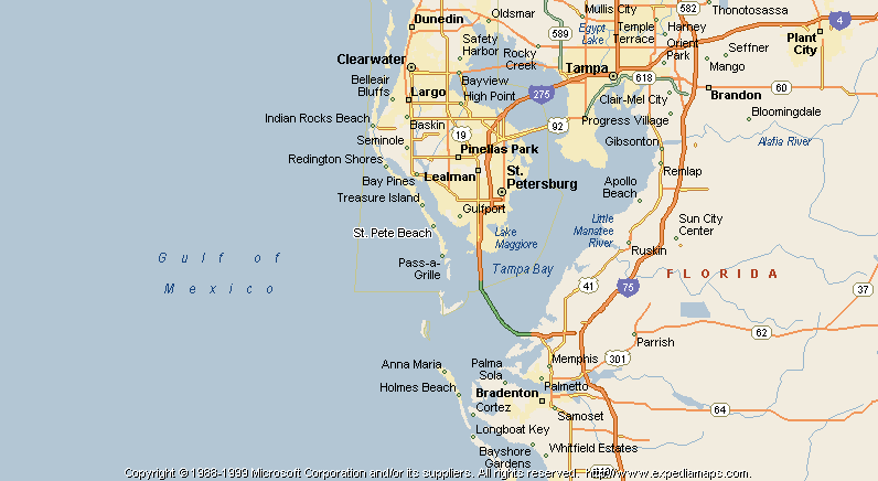 Map of St. Pete Beach